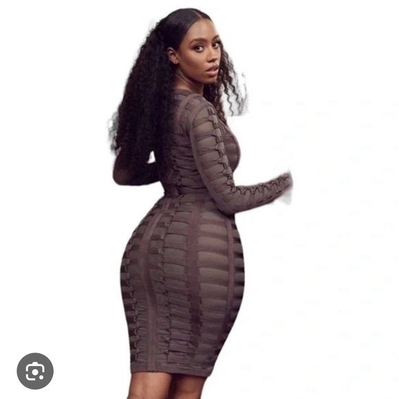 House of CB Lola Cage Dress in Charcoal Size Small - Picture 1 of 8